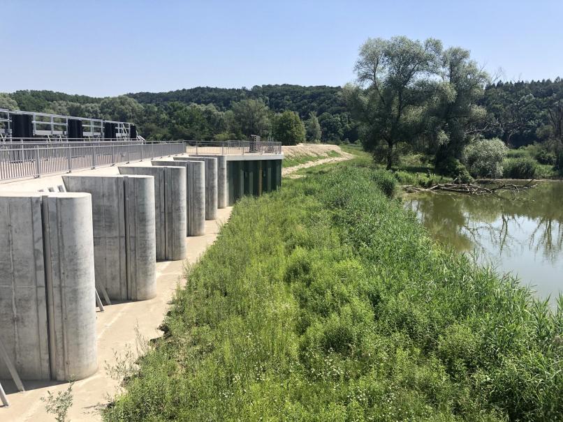 Einlaufbauwerk Polder Riedensheim